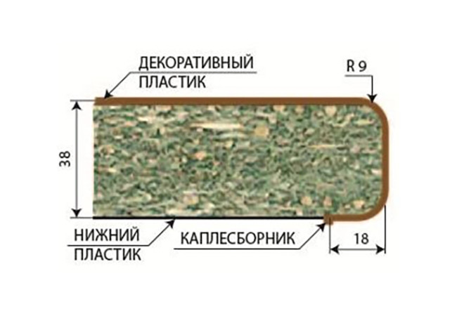 Столешницы Скиф / Постформинг / №22 Черная Бронза (глянец) 3000 мм - фото 4 - id-p181979660