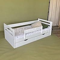 Односпальная кровать "Мода" из МДФ с бортом и ящиком 80х180