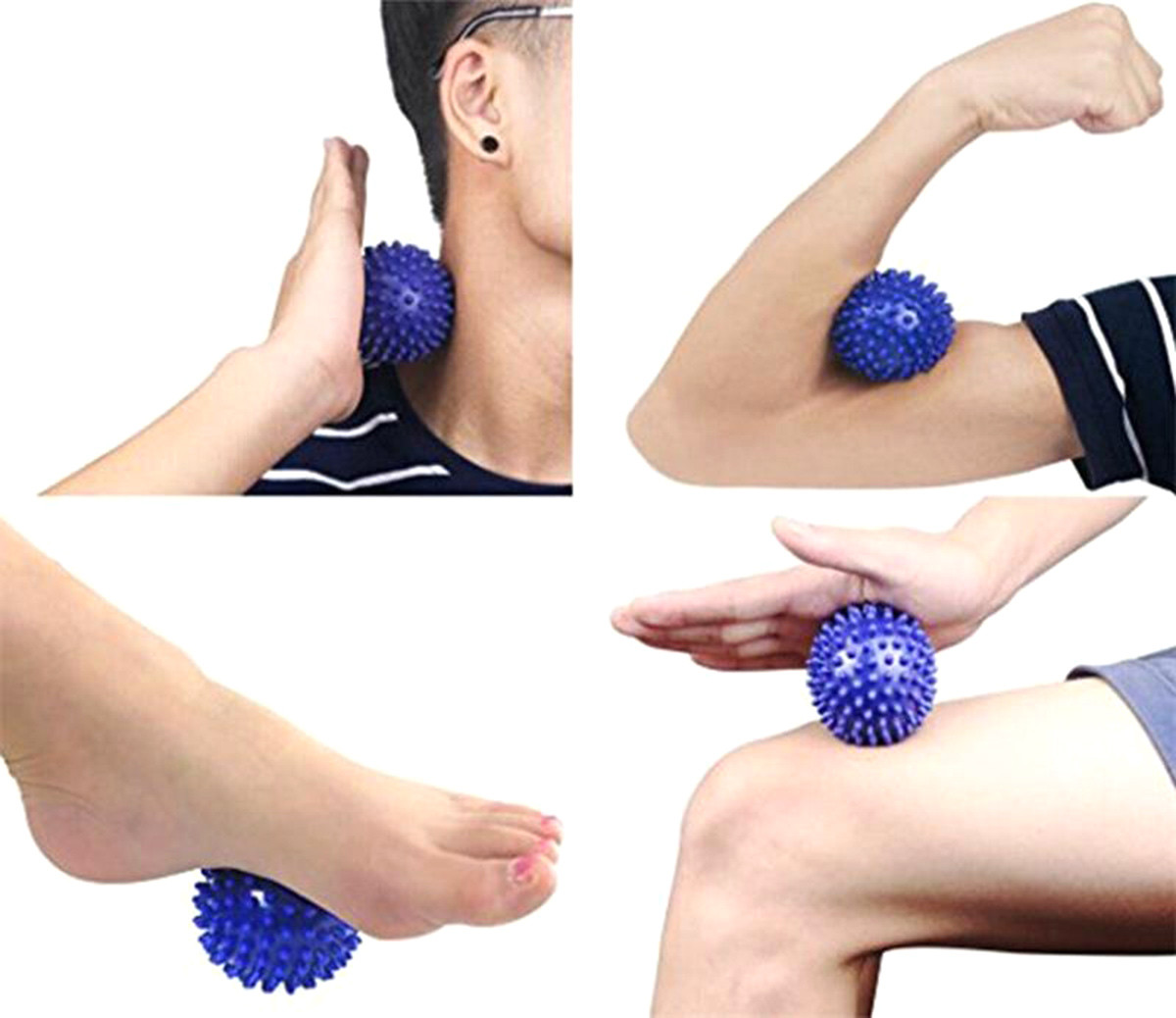 Мяч массажный для восстановления мышц 8,5 см  с шипами  SIPL, фото 1