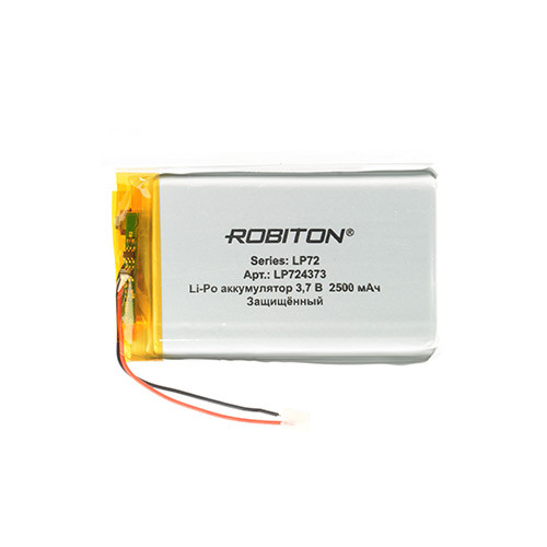 Аккумулятор Li-Po LP724373 3,7V 2500 mAh Robiton - фото 1 - id-p182029387