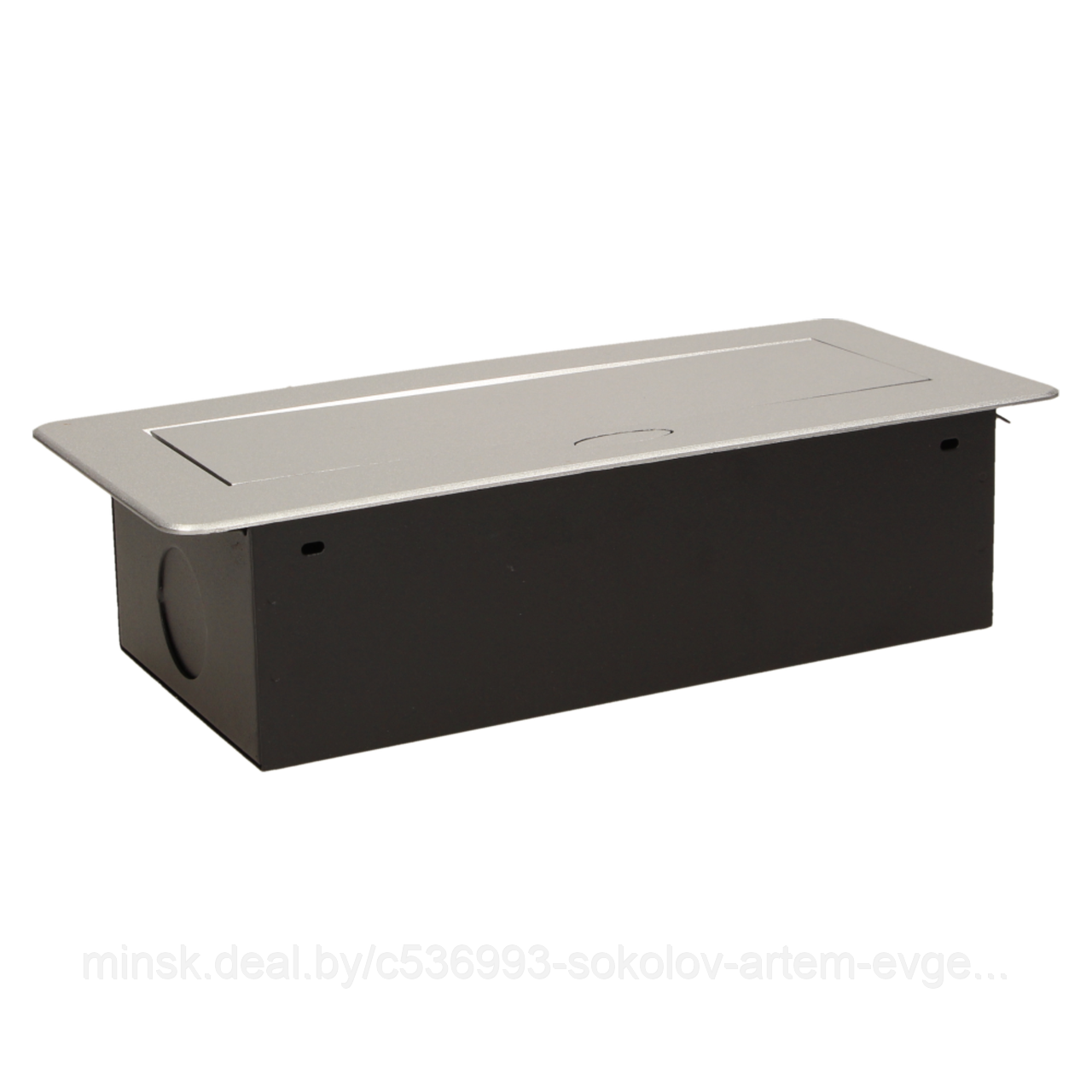 Блок розеточный встраиваемый 3x2P+E со шторками, без кабеля, 3600вт, алюминий - фото 2 - id-p182050348