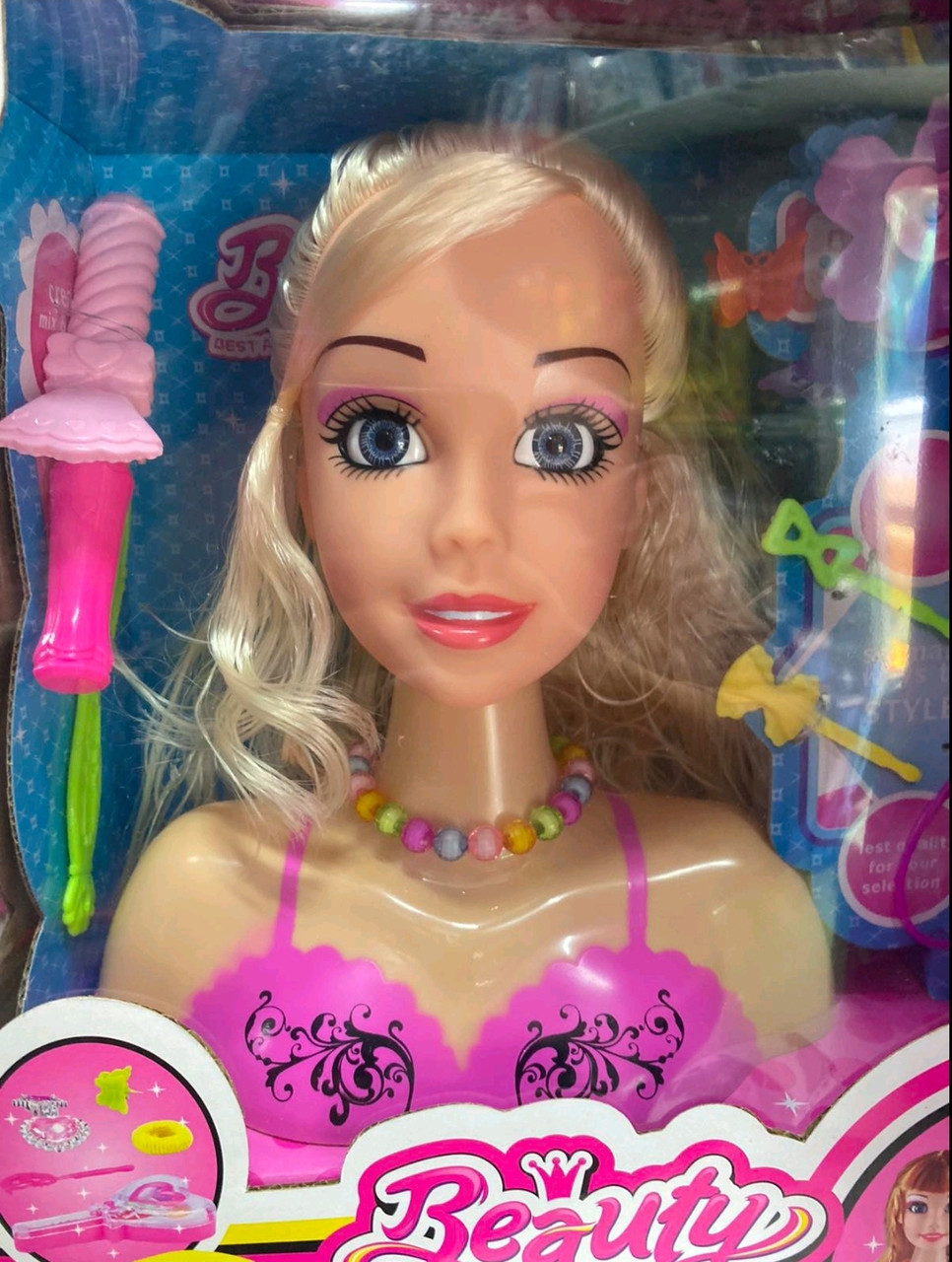 Кукла голова-манекен для причесок с аксессуарами 20959