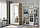 Шкаф 2х-ств. 900 со штангами (Дуб Крафт золотой/ Белый) Горизонт Мебель, фото 4