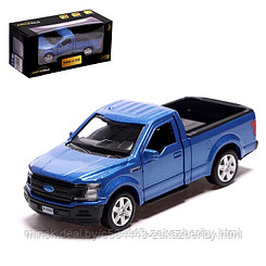 Машина металлическая FORD F-150, 1:32, инерция, открываются двери, цвет синий