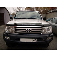 Дефлектор капота темный Toyota LAND CRUISER 100 1998-2016, (Logo), NLD.STOLCR9812L