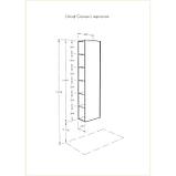 Шкаф-колонна Aquaton «Сканди» с зеркалом, цвет белый, дуб рустикальный, 23 см х 40 см, фото 4