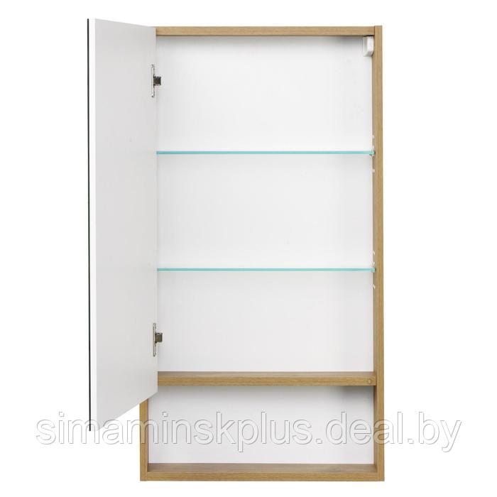 Зеркальный шкаф Aquaton «Сканди 45», цвет белый, дуб рустикальный 13 см х 45 см х 85 см - фото 2 - id-p182111800