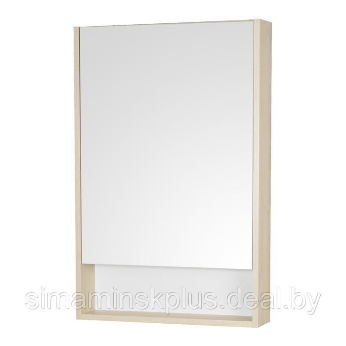 Зеркальный шкаф Aquaton «Сканди 55», цвет белый, дуб верона - фото 1 - id-p182111806