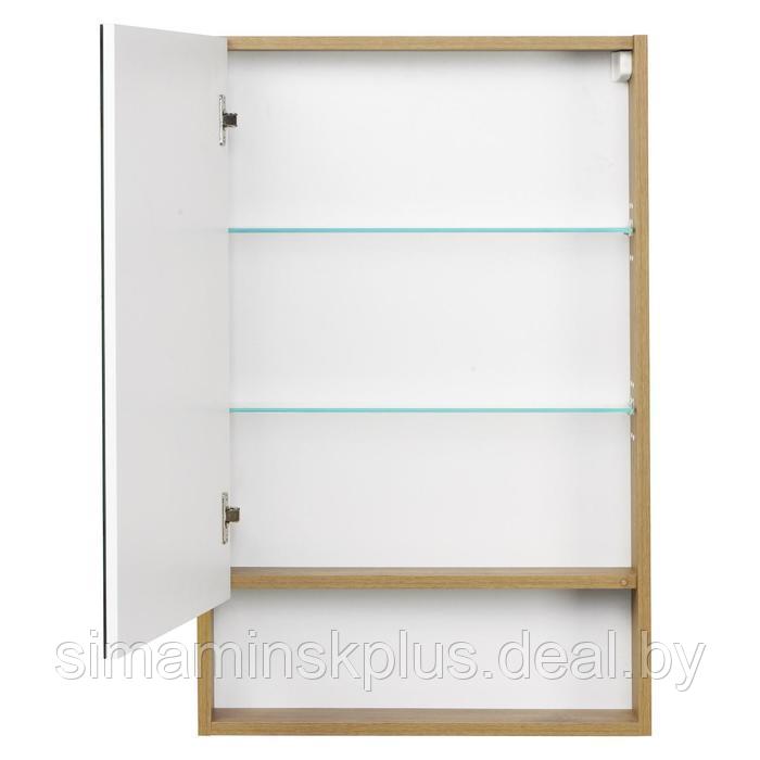 Зеркальный шкаф Aquaton «Сканди 55», цвет белый, дуб рустикальный - фото 2 - id-p182111807