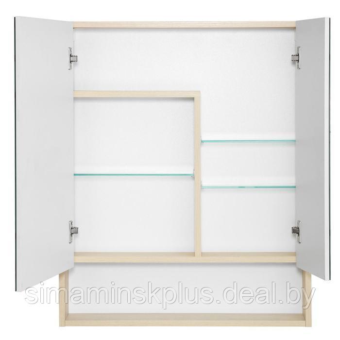 Зеркальный шкаф Aquaton «Сканди 70», цвет белый, дуб верона - фото 2 - id-p182111822