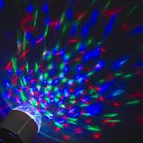 Световой прибор «Хрустальный шар» 7.5 см, свечение RGB, 220 В, белый, фото 3