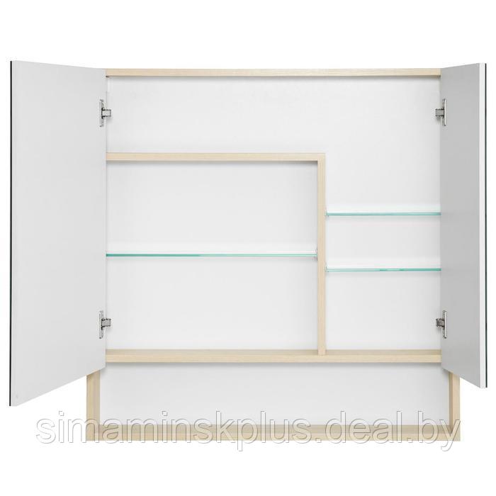 Зеркальный шкаф Aquaton «Сканди 90», цвет белый, дуб верона - фото 2 - id-p182111830