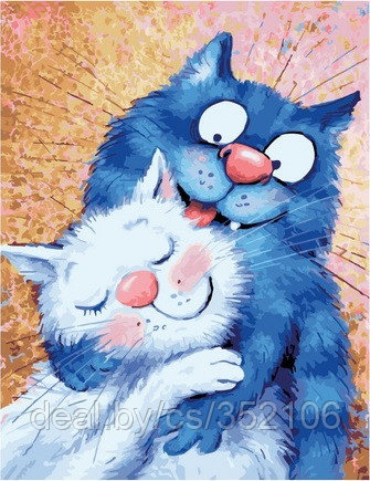 Рисование по номерам "Кошачья любовь" картина