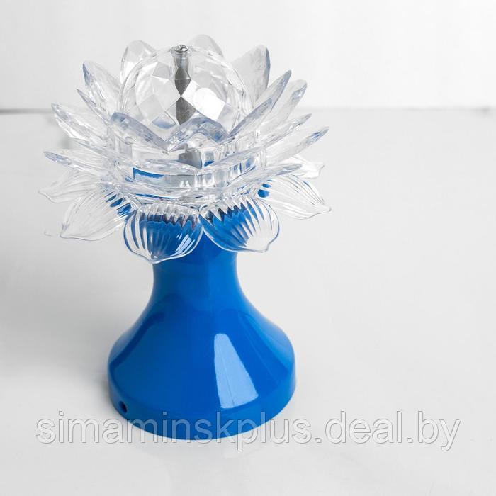 Световой прибор «Цветок» 12.5 см, свечение RGB, 220 В, синий - фото 2 - id-p182113745