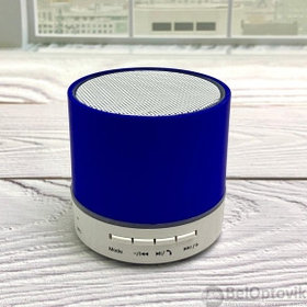 Портативная Bluetooth колонка со светодиодной подсветкой Mini speaker (TF-card, FM-radio)  Синяя
