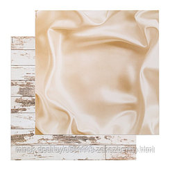 Фотофон двусторонний «Белые доски - бежевая ткань» картонный, 45 х 45 см, 980 г/м²