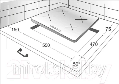 Комплект встраиваемой техники Exiteq EXO-302 + PL640STG-E/A - фото 6 - id-p182110450