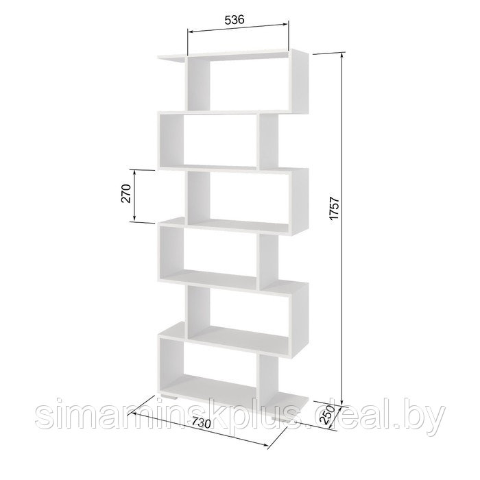 Стеллаж Найс, 730х250х1750, Белый - фото 2 - id-p182116751