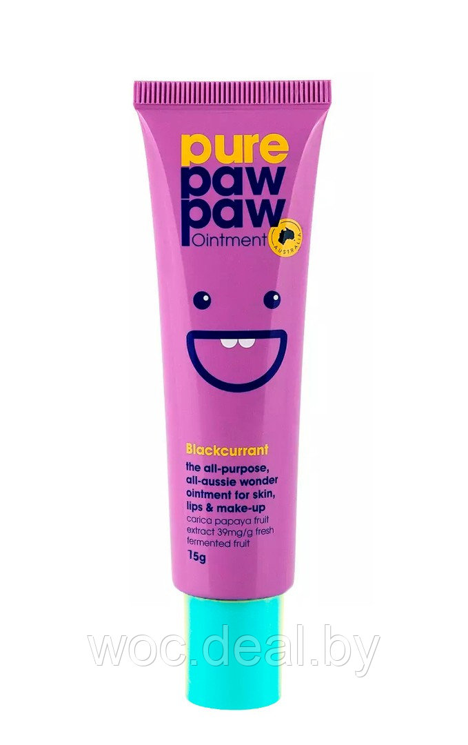 Pure Paw Paw Восстанавливающий бальзам с ароматом чёрной смородины Blackcurrant, 15 мл - фото 1 - id-p182118258