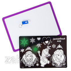 Набор для рисования в темноте, планшет А4, Холодное сердце: Анна, Эльза, цвет МИКС