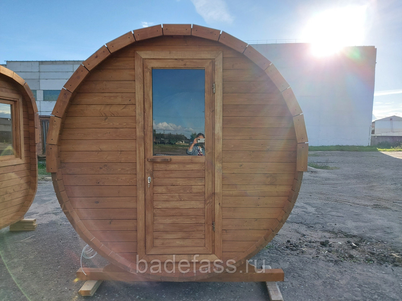 Баня-бочка BADEFASS 3,5 м с панорамным стеклом в рассрочку до 12 месяцев - фото 5 - id-p182125122