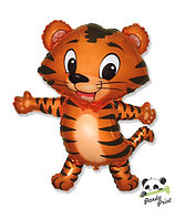 Шар фольгированный (12"/30 см) Мини-фигура Тигренок, черный Шар фольг. Тигренок Шар фольгированный (12"/30 см) Мини-фигура Тигренок, черный