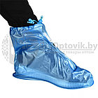 Защитные чехлы (дождевики, пончи) для обуви от дождя и грязи с подошвой цветные р-р 32-34(XS) Черные, фото 10
