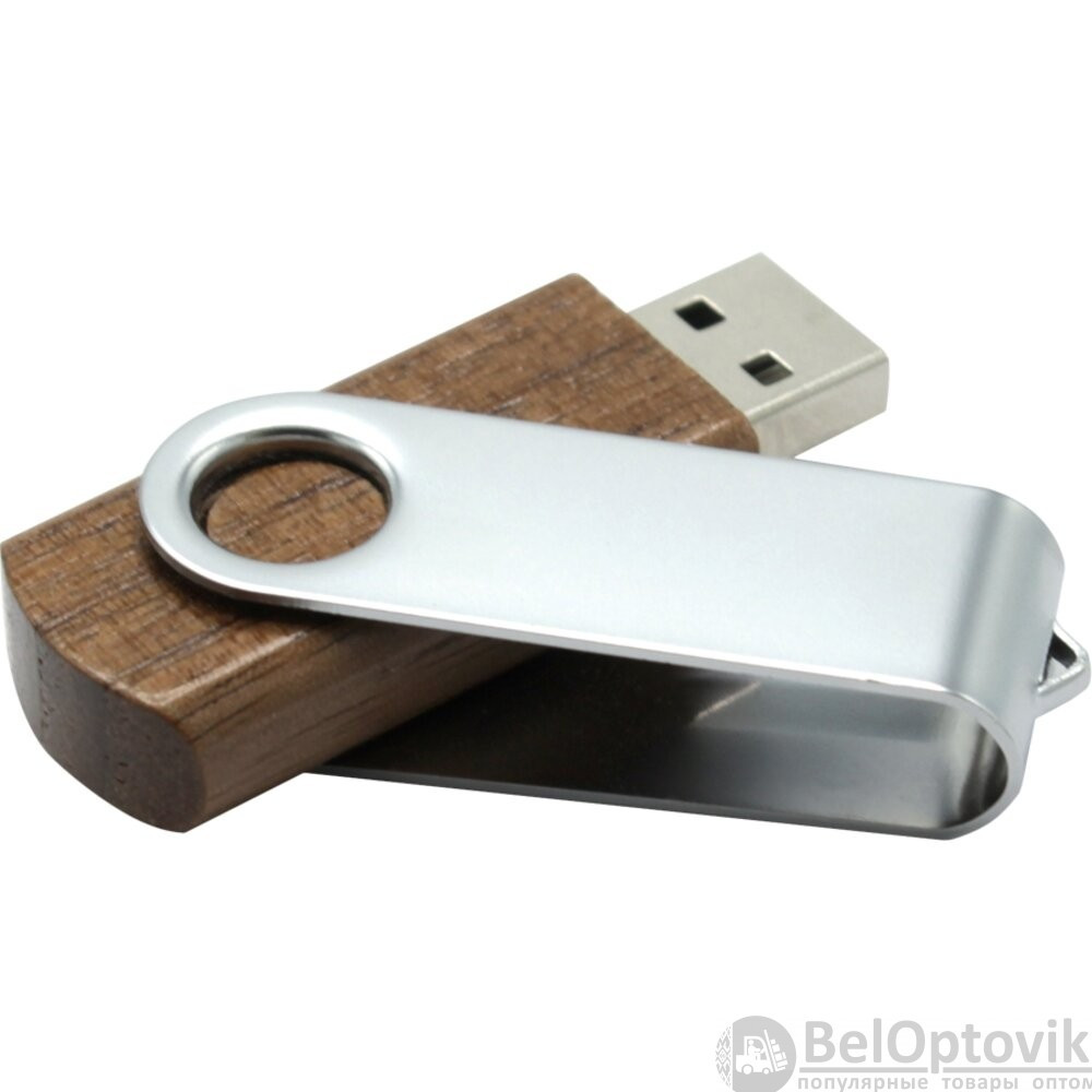 USBнакопитель (флешка) Twist wood дерево/металл/раскладной корпус, 16 Гб - фото 4 - id-p182129835