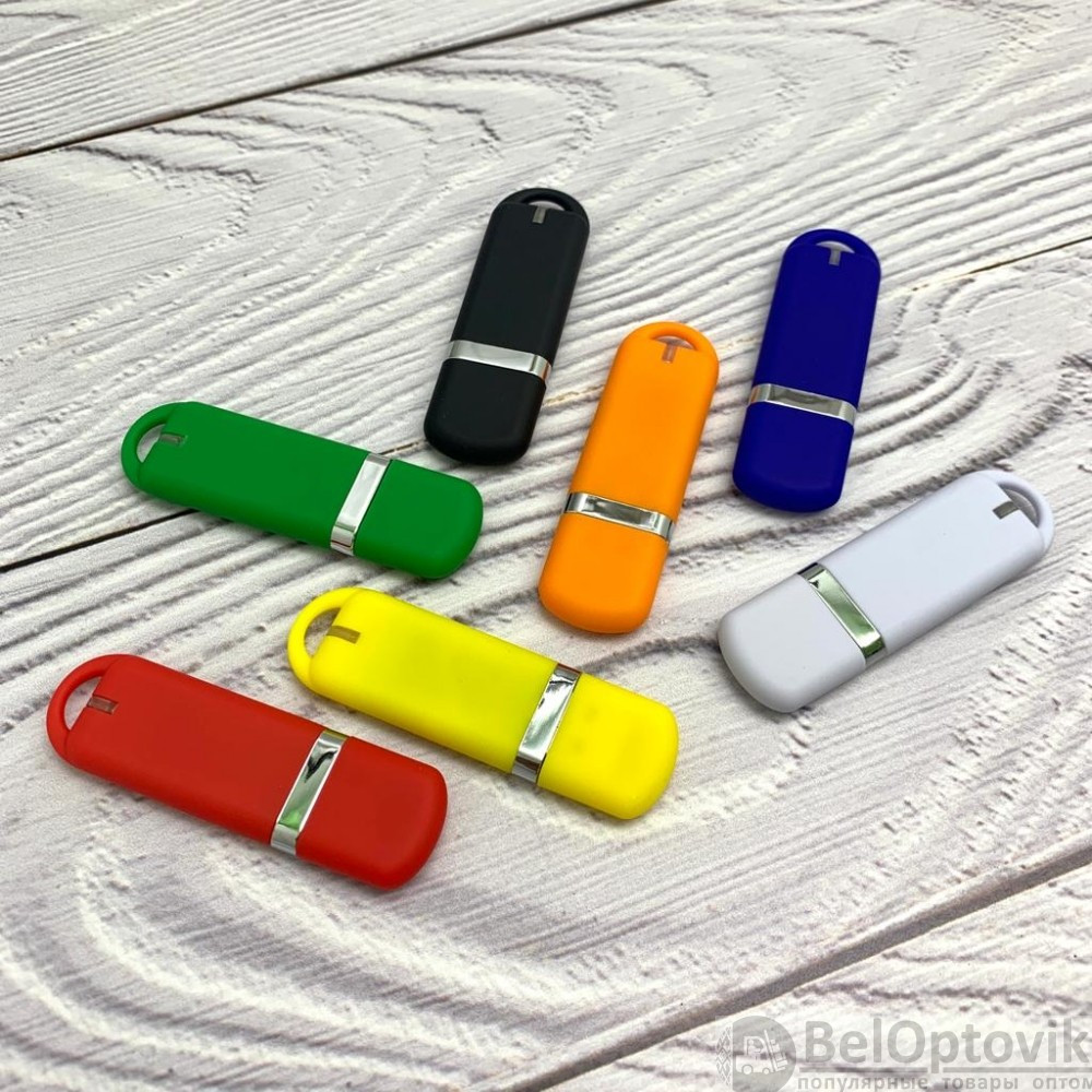 USB накопитель (флешка) Shape с покрытием софт тач, 16 Гб Желтая - фото 9 - id-p182129840