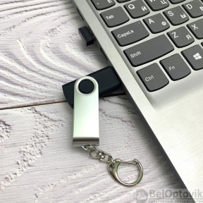 USB накопитель с брелком (флешка) Twist , 32 Гб Черная - фото 1 - id-p182129848