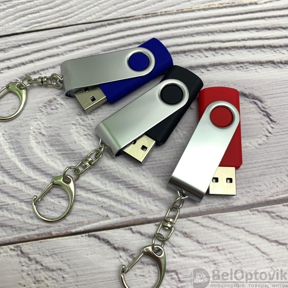 USB накопитель с брелком (флешка) Twist , 32 Гб Черная - фото 9 - id-p182129848