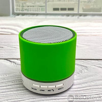 Портативная Bluetooth колонка со светодиодной подсветкой Mini speaker (TF-card, FM-radio) Зеленая