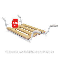 Решетка-сиденье для ванны деревянное "Классика" 42х27м, 5-и реечное, металлический каркас (Россия)