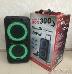 Профессиональная акустическая система ELtronic Dance box 300 (Два динамика по 10 дюймов, FM-радио, караоке,
