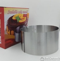 Раздвижное кольцо (форма для выпечки) для торта Scalable cake mould (d 16-30см)