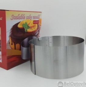 Раздвижное кольцо (форма для выпечки) для торта Scalable cake mould (d 16-30см) - фото 1 - id-p109390383