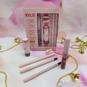 Набор косметики для макияжа KYLIE (Кайли) KKW 6 in1 с точилкой HIGH MAINTENANCE