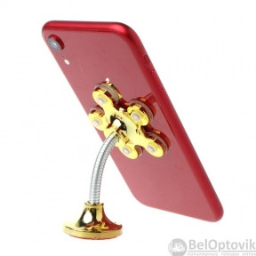 Гибкий держатель телефона на присосках Magic Suction Cup Phone Bracket Золотой