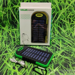 Внешний аккумулятор на солнечных батареях Solar Сharger 5000mAh Зелёный