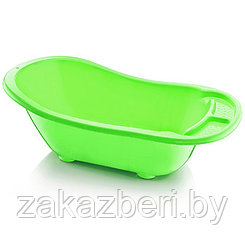 Ванна детская пластмассовая "Широкая" 55л, 53х92х28см, с водостоком, салатовый (Россия)