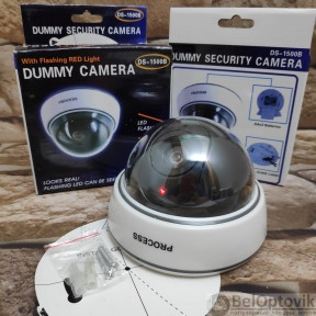 Муляж камеры видеонаблюдения Security Camera с мигающим красным светодиодом - фото 1 - id-p109393396