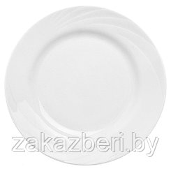 Тарелка мелкая фарфоровая д175мм, форма "Голубка", белье (Беларусь)