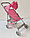 Коляска для кукол прогулочная MELOBO металлическая 9304 с козырьком и корзинкой, фото 2