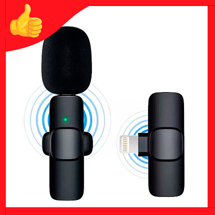 Беспроводной петличный микрофон для IOS Wireless Microphone K8, фото 2