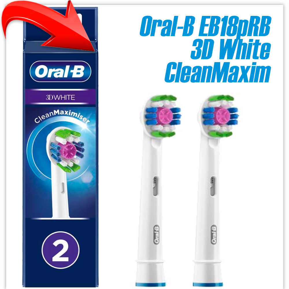 Сменная насадка Oral-B EB18рRB 3D White CleanMaxim (2 шт)