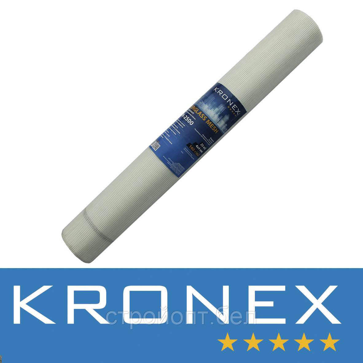 Сетка штукатурная KRONEX 2000, 1 м х 50 м, РФ - фото 2 - id-p182164633