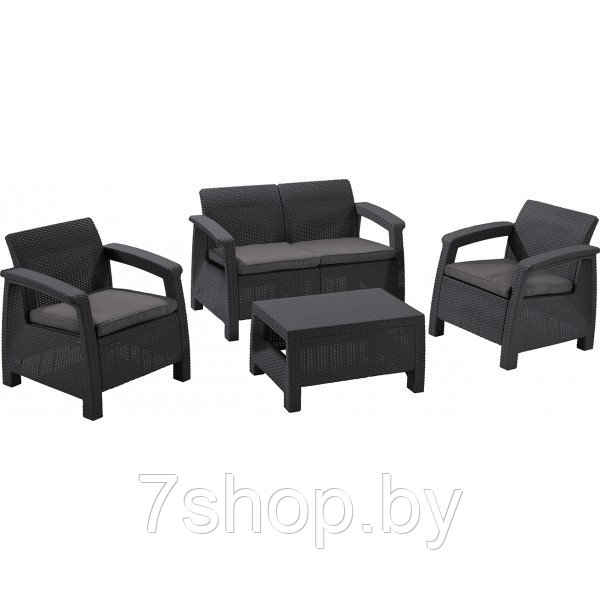 Комплект мебели KETER Corfu Set, графит - фото 1 - id-p93637531