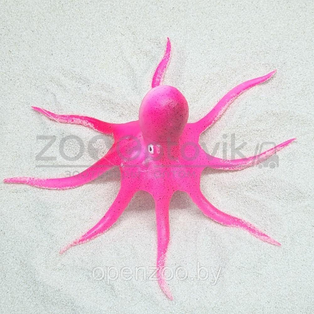 Meijing Aquarium Декор из силикона Осьминог плавающий 9x14 см. светящийся Розовый - фото 4 - id-p182169727