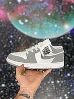 Кроссовки Air Jordan 1 Retro Grey White Low 2