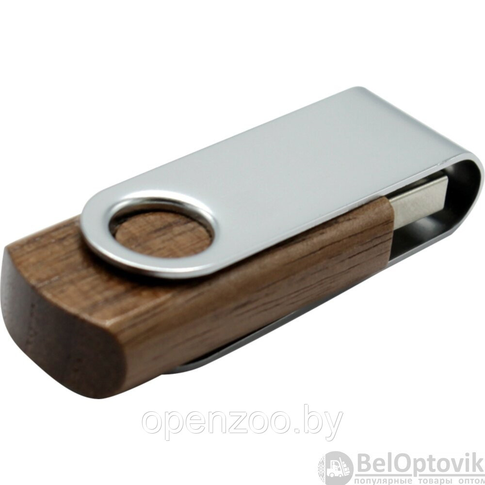 USBнакопитель (флешка) Twist wood дерево/металл/раскладной корпус, 16 Гб - фото 3 - id-p182277678